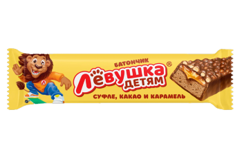 Батончик Левушка детям Конфеты глазированные с суфле и карамелью 42 гр