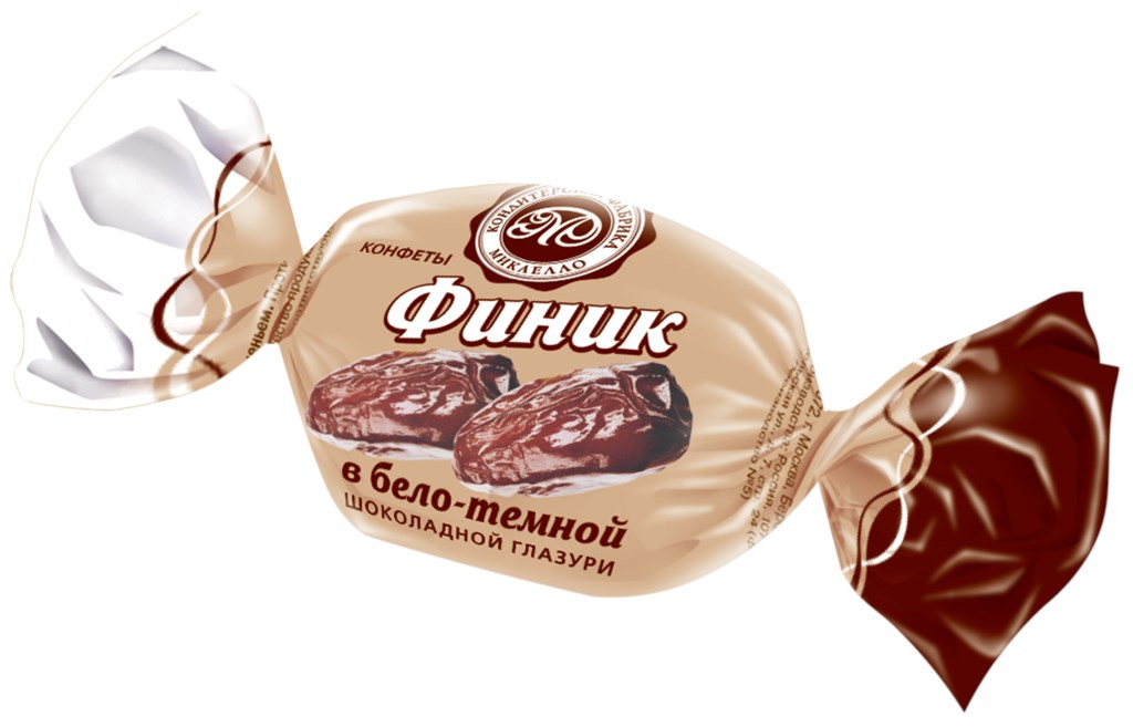 Финик в бело-темной шоколадной глазури